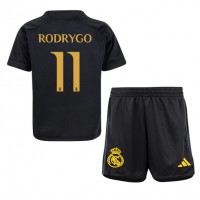 Dječji Nogometni Dres Real Madrid Rodrygo Goes #11 Rezervni 2023-24 Kratak Rukav (+ Kratke hlače)